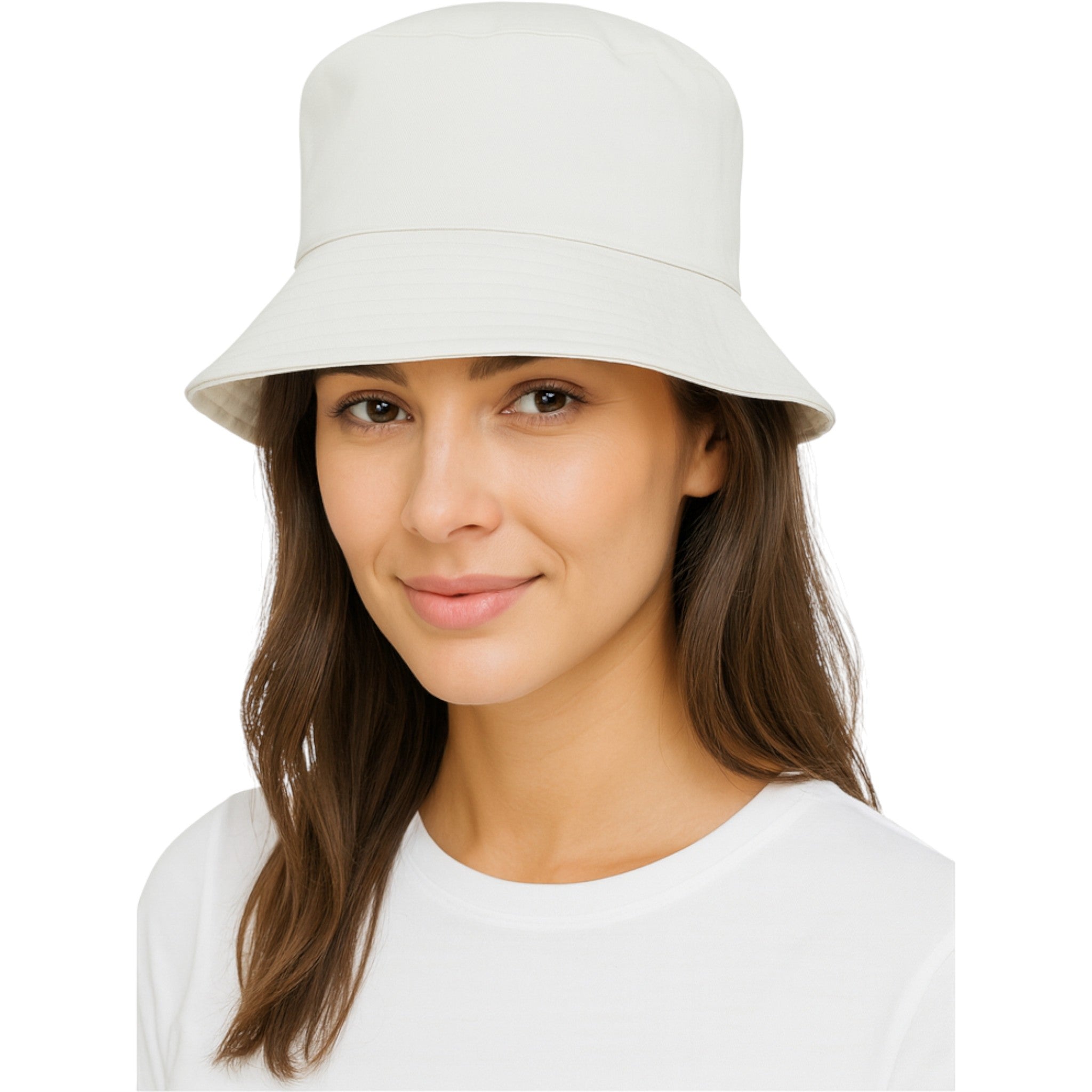 Unisex Classic White Bucket Hat – Lightweight Summer Sun Hat